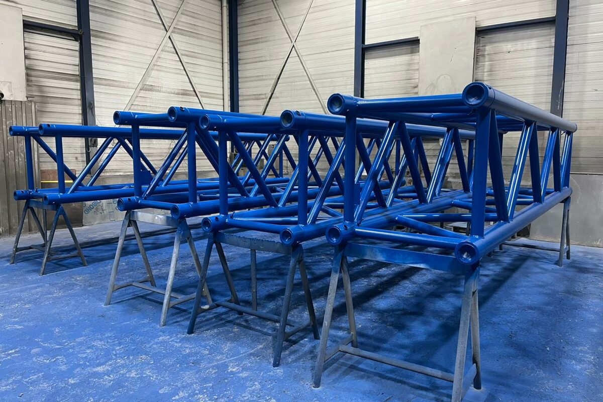 Buisconstructie SL900 in de blauwe coating